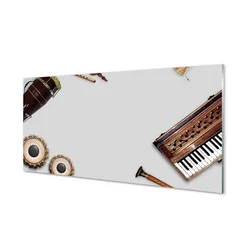 tulup.si Slika na steklu Instrumenti 140x70 cm 2 obešalnika