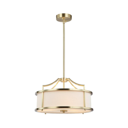 Open Design OR80889 - Luster na šipci STANZA 3xE27/15W/230V fi 42 cm mesing/bela