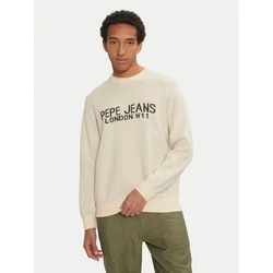 Pepe Jeans Pulover Cardin PM702466 Écru Regular Fit
