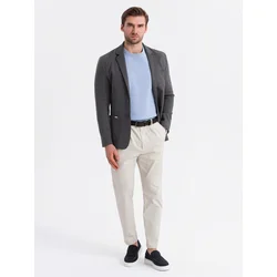 Ombre Mens SLIM knit jacket with subtle texture - graphite