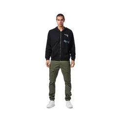 REPLAY Crni hoodie Not Ordinary People sa zipom