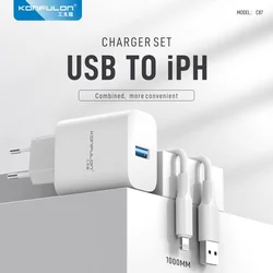 Kućni punjač KONFULON Joko C87 3A sa kablom USB na iPhone Lightning 1m