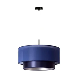 Duolla - Visilica na sajli NANTES 1xE27/15W/230V prečnik 45 cm plava/srebrna