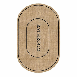 Rjava kopalniška preproga 60x90 cm Jute Look – Mila Home