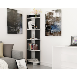 Hanah Home Polica 45x170x22cm Crno-Bela