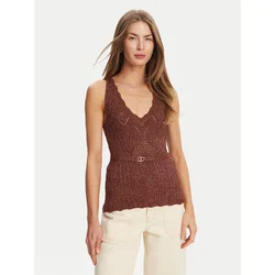 TWINSET Top 251TT3195 Rjava Slim Fit