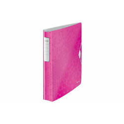 Leitz mapa A4 PP 4-rinke, trdne platnice Active WOW, roza