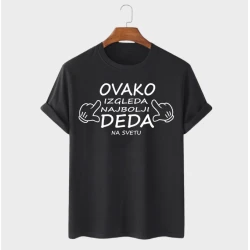 MAFIMI Muška majica Ovako izgleda najbolji deda, Crna