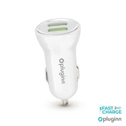 Auto punjač Pluginn PI-35 2xUSB/ 2.4A beli