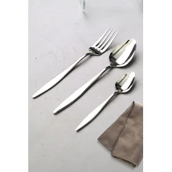 Hermia Set pribora za jelo, 18 komada, Srebrne boje