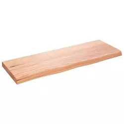 Kupaonska radna ploča svjetlosmeđa 80x30x(2-4) cm masivno drvo
