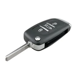 CAR 888 ACCESSORIES Kućište oklop ključa 3 dugmeta za Peugeot/Citroen Va2 modifikacija crno