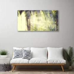 tulup.si Slika na steklu Palm tree forest narava 100x50 cm 2 obešalnika