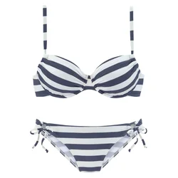 VENICE BEACH Bikini mornarska/bela