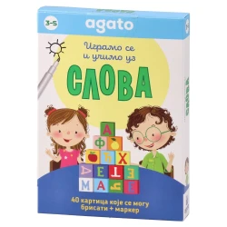Agato Edukativne kartice kartice Igramo se i učimo slova, 40 kartica , 4-7 godina