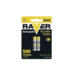 2 kom Polnilna baterija AAA RAVER NiMH/1,2V/400 mAh