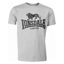 LONSDALE Majica Logo svetlo siva