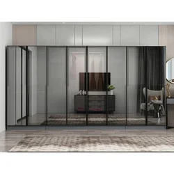 Hanah Home ormar sa reflektujućim staklom Nisa 20634, 360 cm, antracit