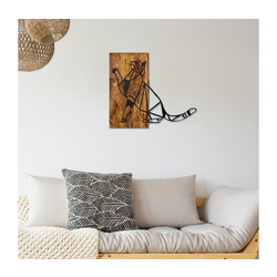 Aberto Design Zidna dekoracija Cat, 58x65 cm, Smeđe boje