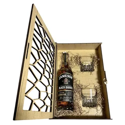Jameson Black Barrel Gift Box 2 čaše - model saće