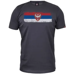 Muška majica kratkih rukava Zastava grb Nemanjića, Tamnosiva