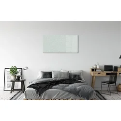 tulup.si Slika na steklu Geometrijski krogi 100x50 cm 2 obešalnika