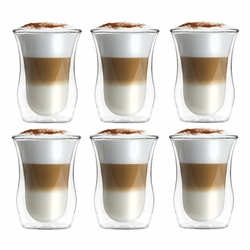 Komplet 6 dvostenskih kozarcev Vialli Design, 300 ml