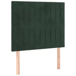 Vidaxl Vzglavje postelje temno zeleno 80x5x118/128 cm žametno