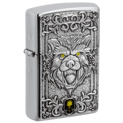 Zippo vžigalnik 48690 Fierce Wolf Emblem