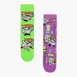 Cropp - Pakovanje od 2 para čarapa s printom Dexters Laboratory - žuto zeleno
