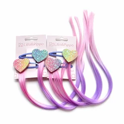 Lillo&Pippo šnalice za kosu pramen pink ljubičasti