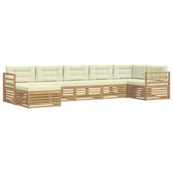 Set vanjskih sofa 7 kom. Bijela i krem