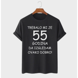 MAFIMI Majica Trebalo mi je 55 Godina, Crna