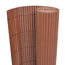 Den Dvostranska vrtna ograja PVC 90x300 cm rjava