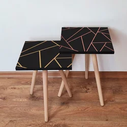 Hanah Home Set klub stočića 2Shp405, 2 komada, Crni