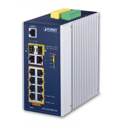 PLANET IGS-5225-8P2T2S network switch Managed L2+ Gigabit Ethernet (10/100/1000) Power over Ethernet (PoE) Blue, White