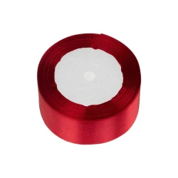 Satenast trak - 40 mm/ 22,5 m - temno rdeč