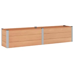 Povišena vrtna gredica Smeđa 250 x 50 x 54 cm