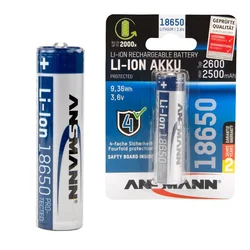 ANSMANN Baterije punjive li-Ion 18650, 3.6 V, 2600 mAh, Bele