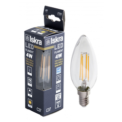 LED žarnica ISKRA C37 E14 4W 2700K FILAMENT