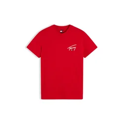Tommy Jeans Majica SIGNATURE rdeča