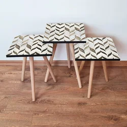 HANAH HOME Set 3 stočića 3Shp268 White