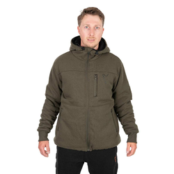 Fox Collection Sherpa Jacket Green Black S