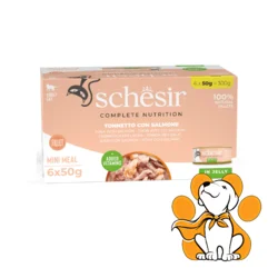 Shesir Cat Tuna&Salmon in Jelly 6x50g, Vlažna Hrana Na Bazi Tune i Lososa