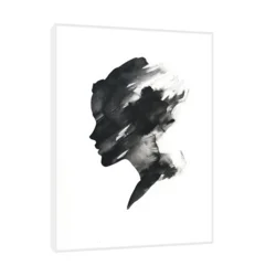 Canvas Slika na platnu Crno beli portret 30x40cm, Sa ramom, Beli