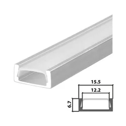 Set aluminijumski profil za LED trake 1m 15.5x6.7 ( LPR-610/1-SET )