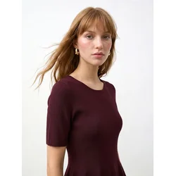 Sinsay - Bluza u stilu džempera sa viskozom i karnerom - maroon