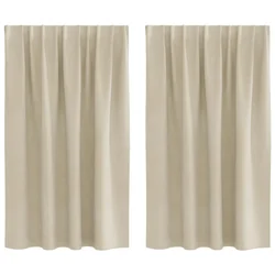 Zavjese za zamračivanje 2 pcs Krema 140 x 140 cm Baršun