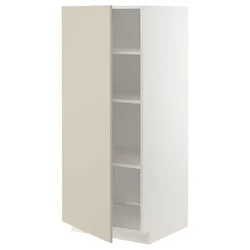 METOD Visoki element s policama, bela/Havstorp bež, 60x60x140 cm