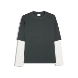 Bershka Majica grafit/bela